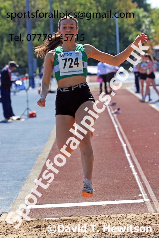 Womens long jump, 2025 North Eastern Track and Field Champs., Shildon, County Durham. Photo: David T. Hewitson/Sports for All Pics